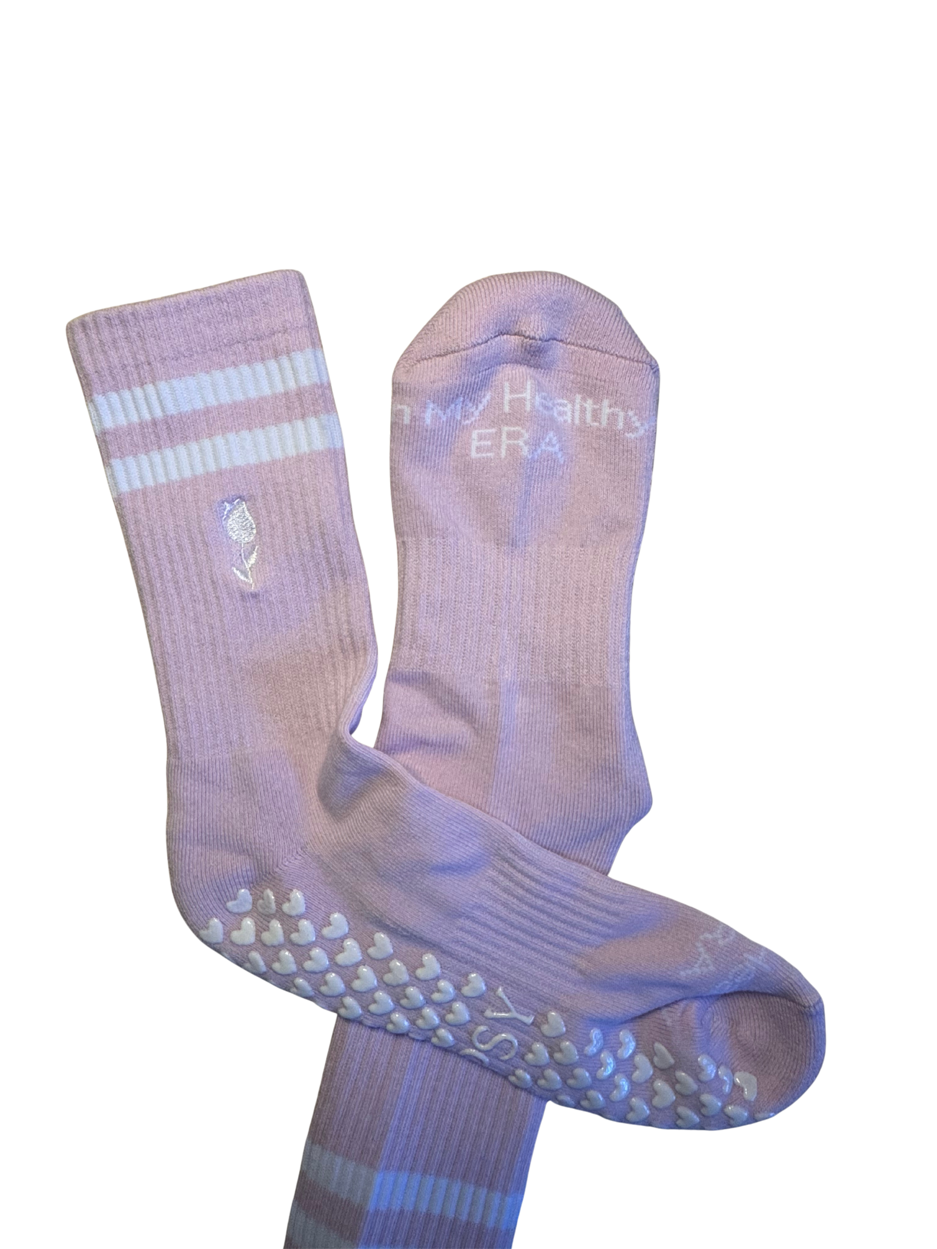 Lilac Crew Grip Sock