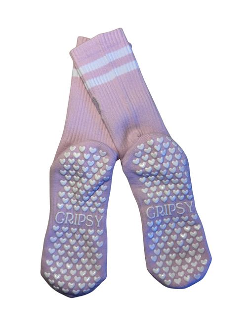 Lilac Crew Grip Sock